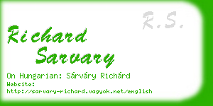 richard sarvary business card