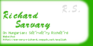 richard sarvary business card